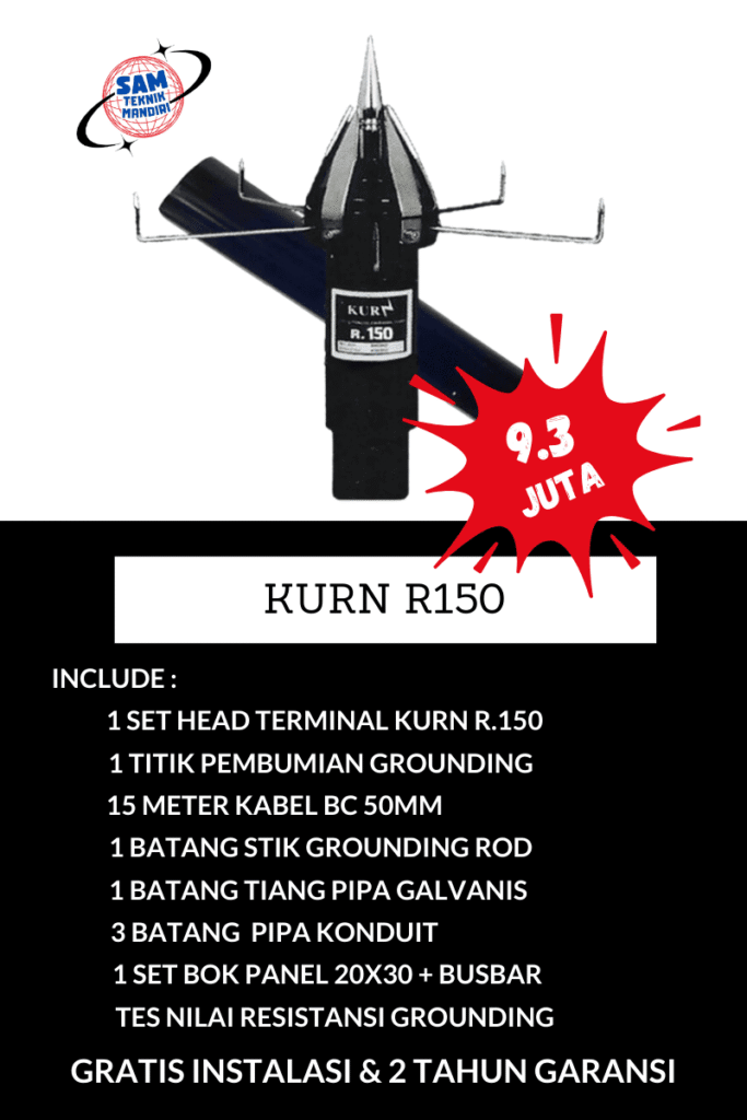 arde petir paket pasang penangkal petir elektrostatis (5)