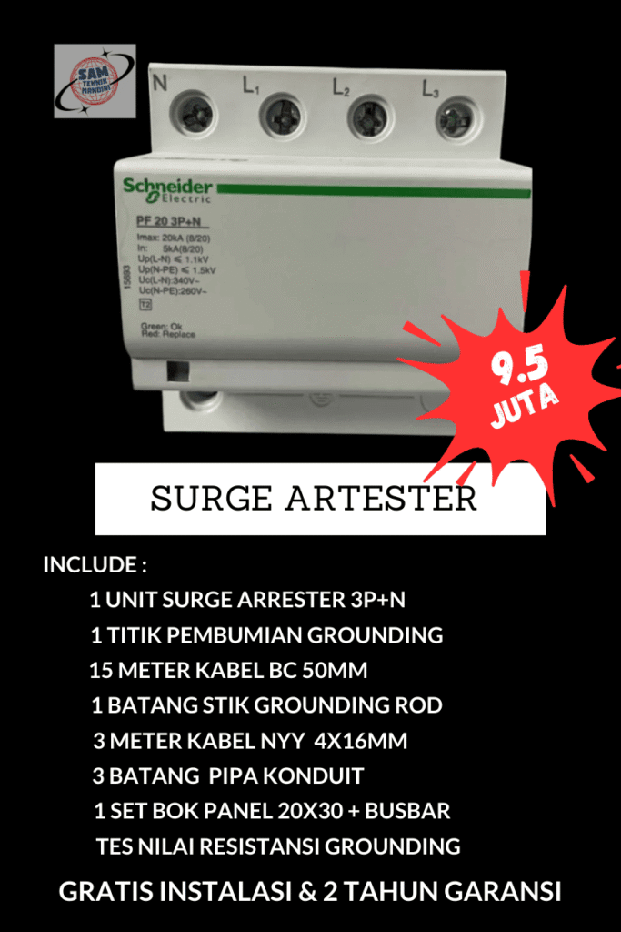arde petir paket pasang penangkal petir internal surge arrester