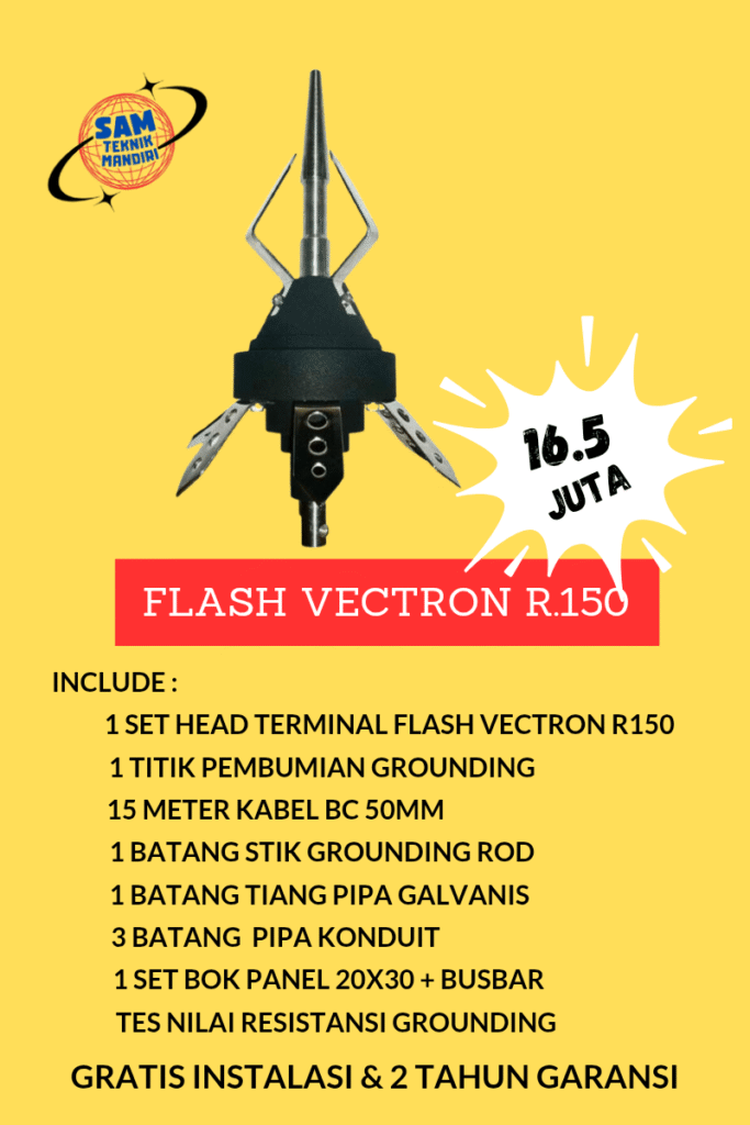 arde petir - jasa pasang penangkal petir Flash Vectron 150